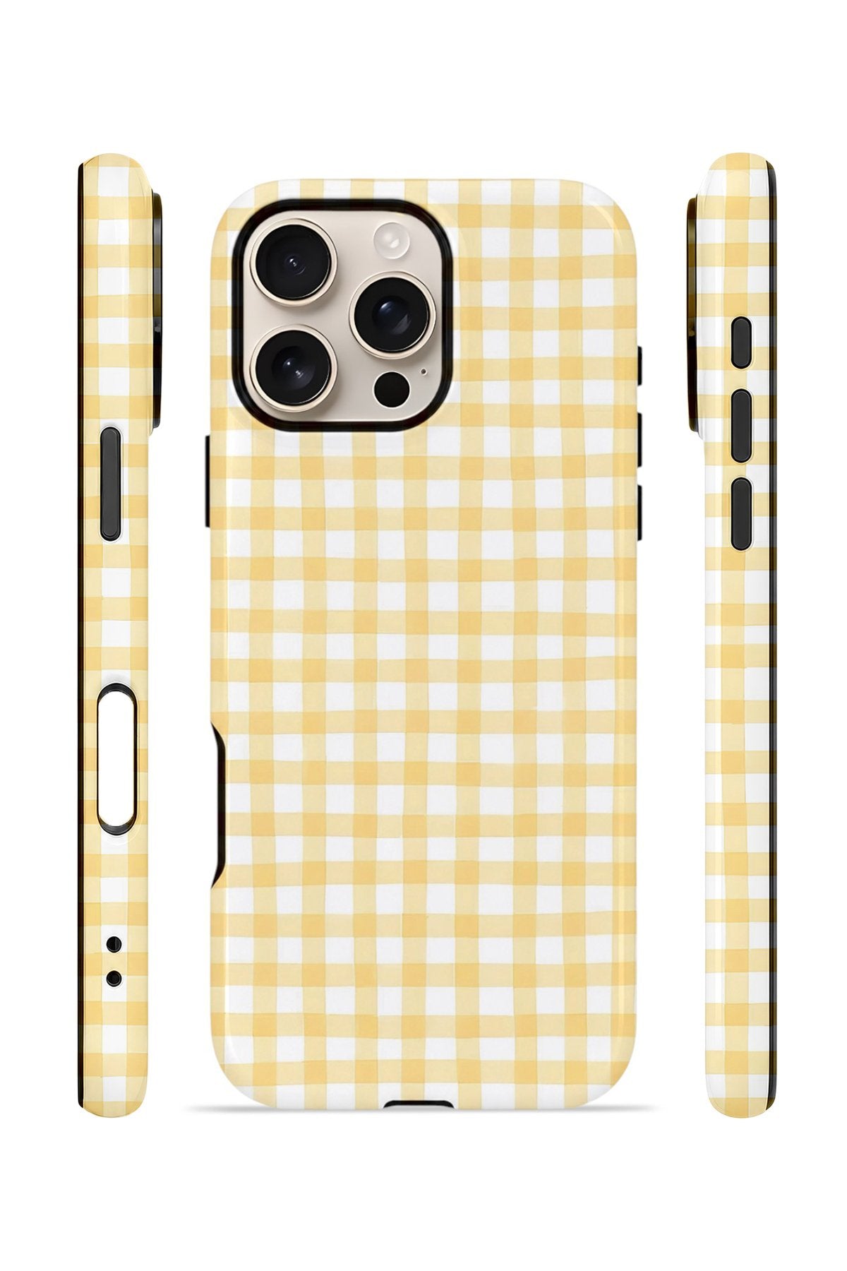 iPhone 16 Pro Max Vorian Çift Katmanlı Kılıf Butter Gingham