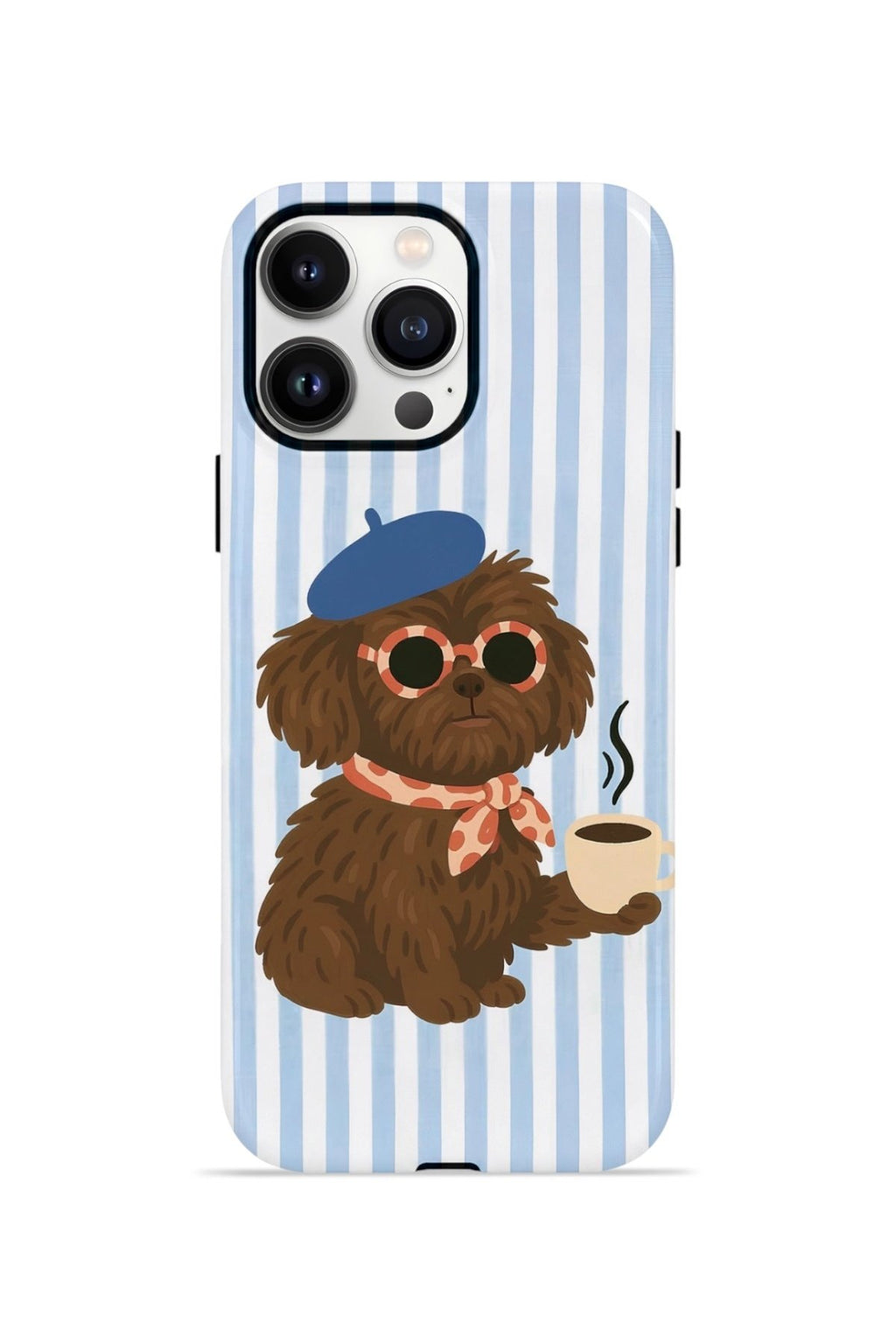 iPhone 13 Pro Max Vorian Çift Katmanlı Kılıf Cafe Dog Riviera