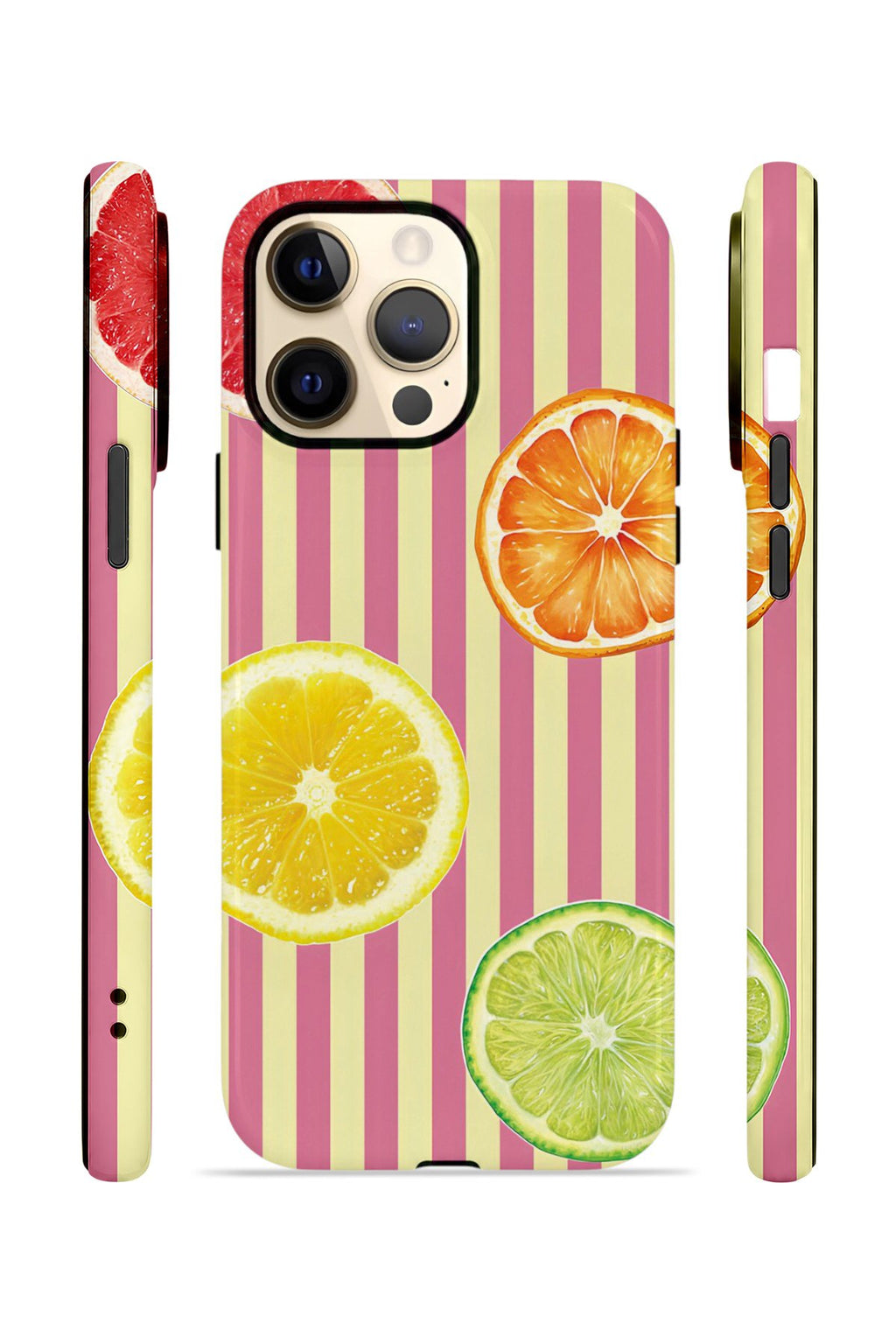 iPhone 12 Pro Vorian Çift Katmanlı Kılıf Citrus Fiesta Stripe