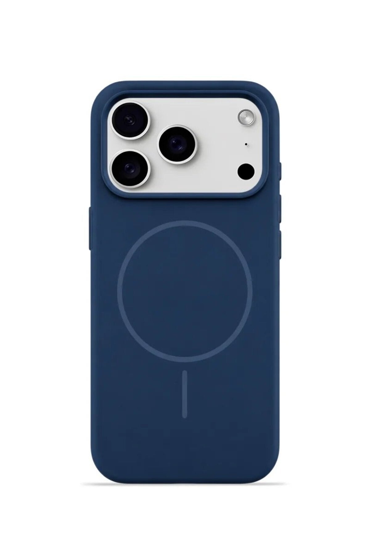 iPhone 17 Pro Max Mag Core Akıllı MagSafe Animasyonlu Silikon Kılıf Lacivert