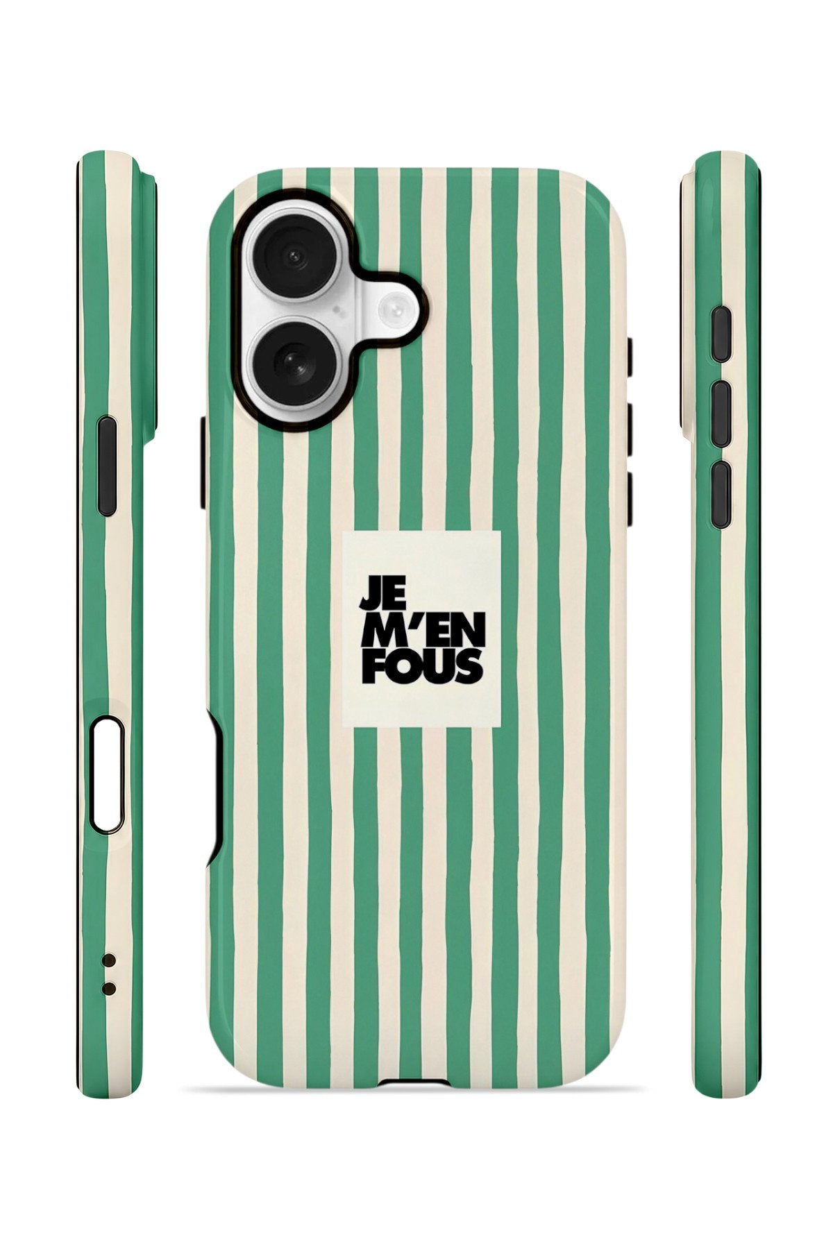 iPhone 16 Vorian Çift Katmanlı Kılıf Je M En Fous Green