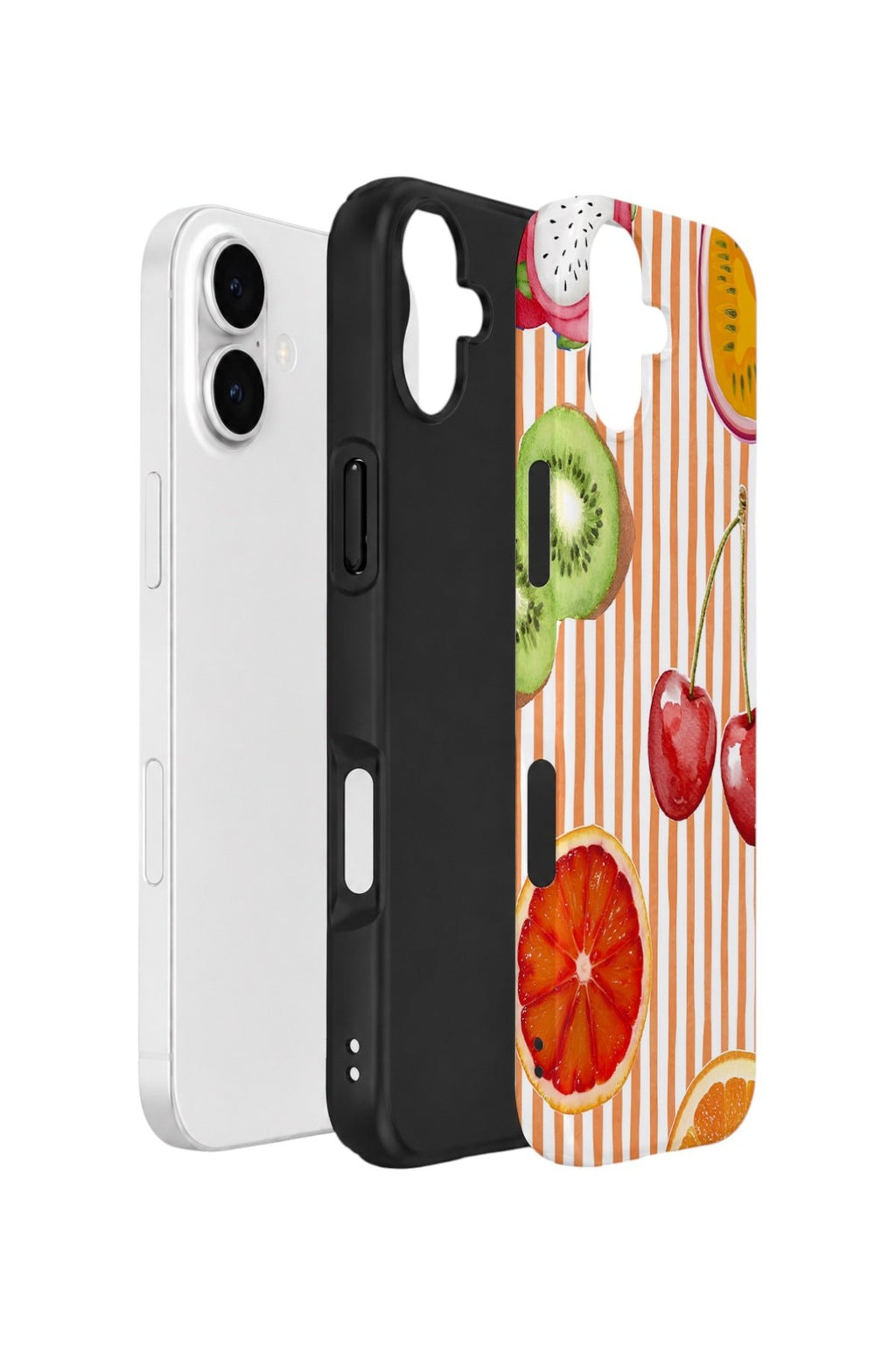 iPhone 17 Vorian Çift Katmanlı Kılıf Tutti Frutti Stripe