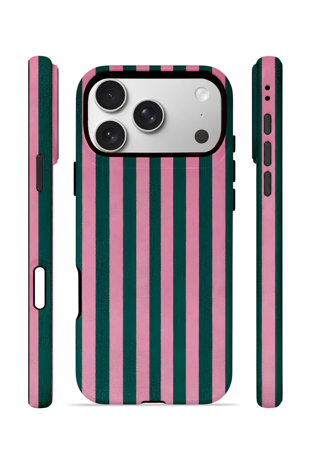 iPhone 17 Pro Vorian Çift Katmanlı MagSafe Kılıf Pink Navy Cabana