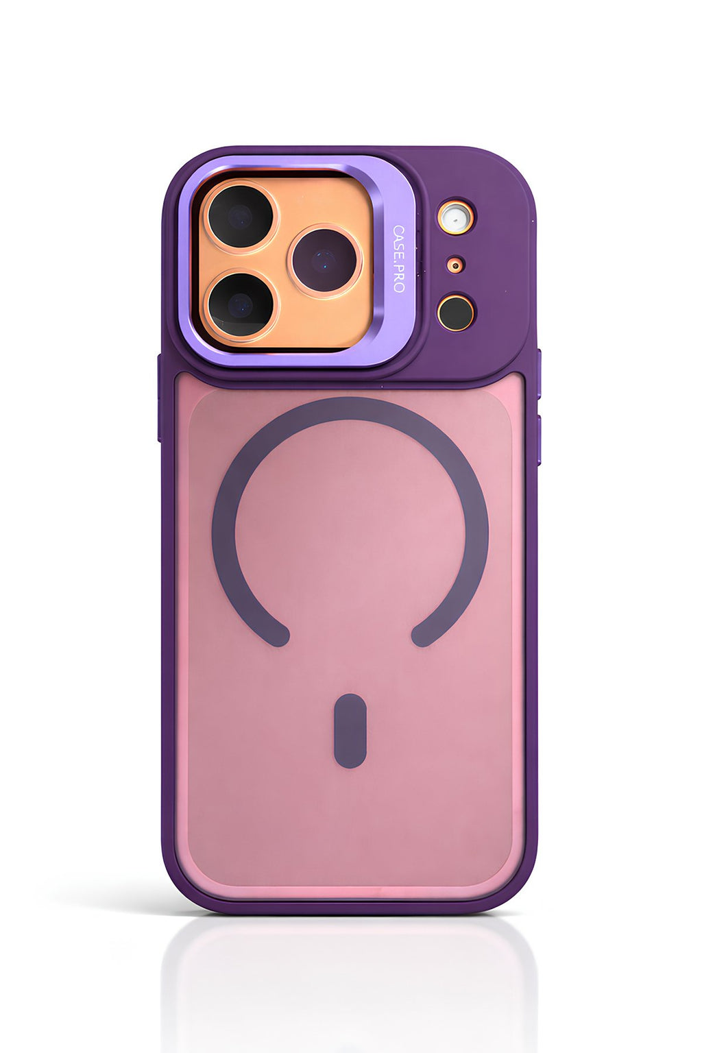 iPhone 17 Pro Max Cyrenn MagSafe Kılıf + Lens Koruyucu Derin Mor
