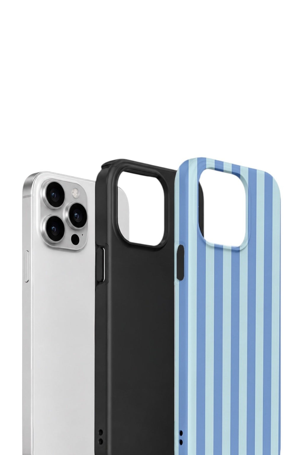 iPhone 13 Pro Max Vorian Çift Katmanlı Kılıf Blue Gelato Stripe