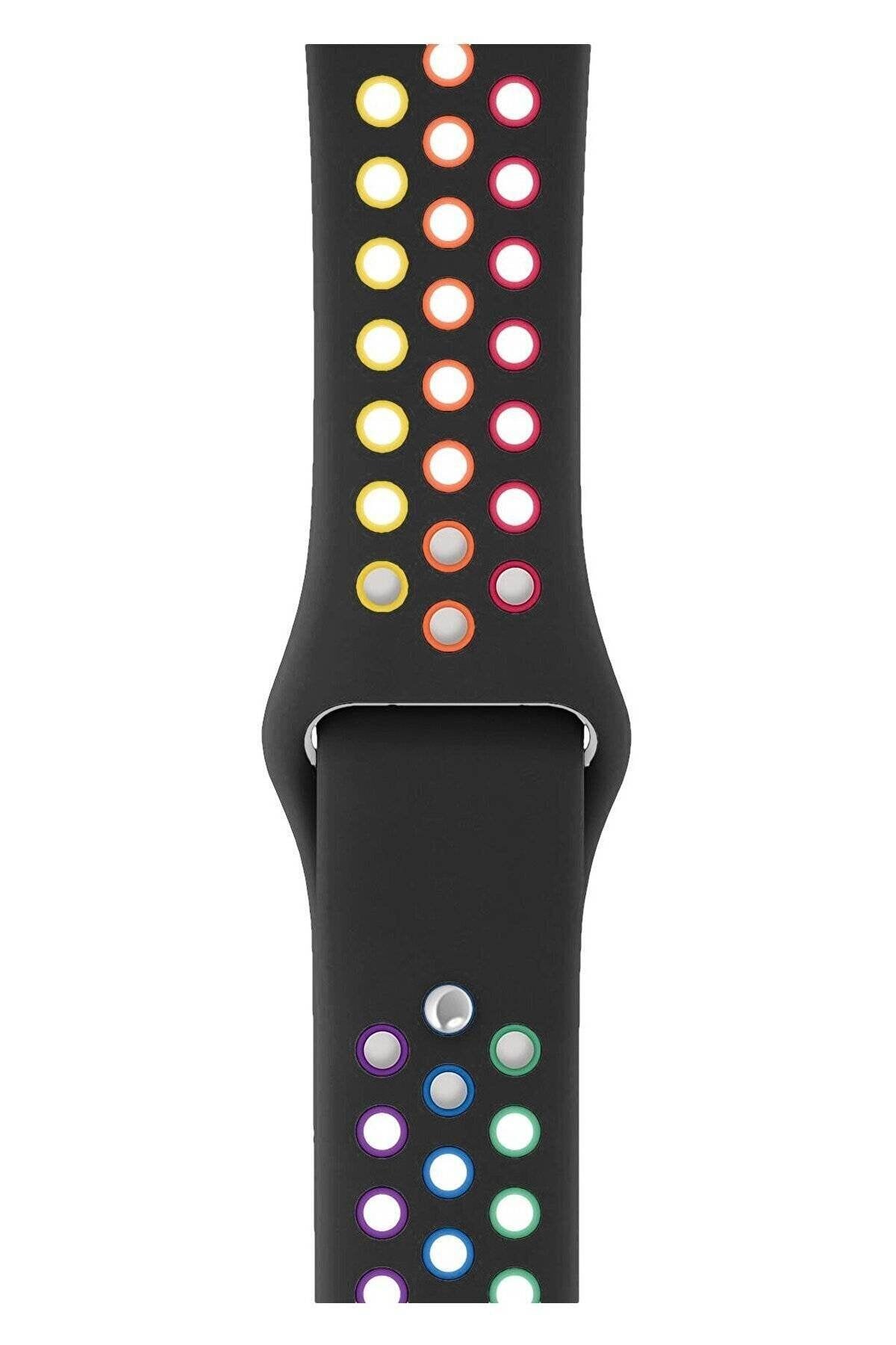 Apple Watch Fileli Kordon Siyah-Renkli