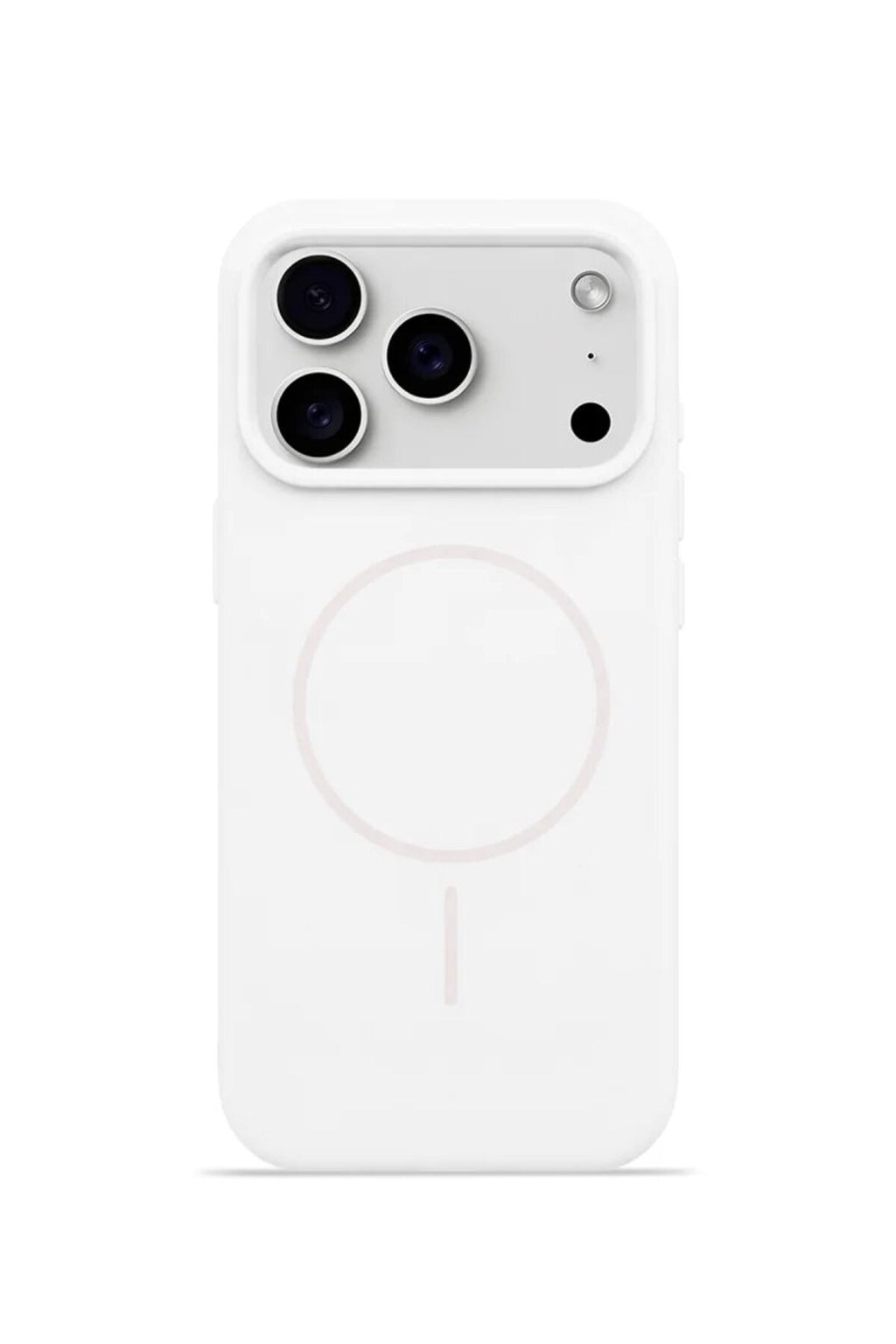 iPhone 17 Pro Max Mag Core Akıllı MagSafe Animasyonlu Silikon Kılıf Beyaz