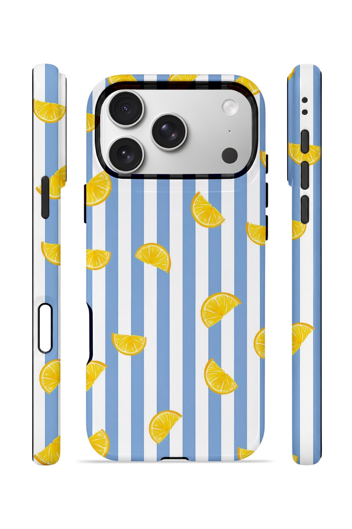 iPhone 17 Pro Max Vorian Çift Katmanlı Kılıf Lemon Confetti Blue