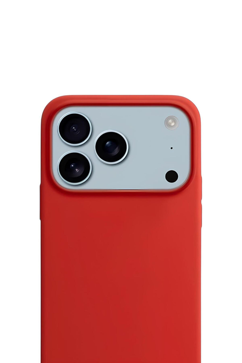 iPhone 17 Pro Max Soft Touch Lansman Silikon Kılıf Ateş Kırmızısı