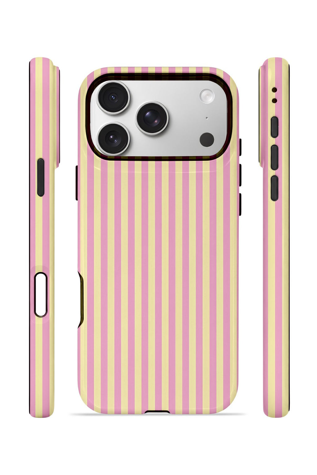 iPhone 17 Pro Vorian Çift Katmanlı Kılıf Lemon Candy Pinstripe