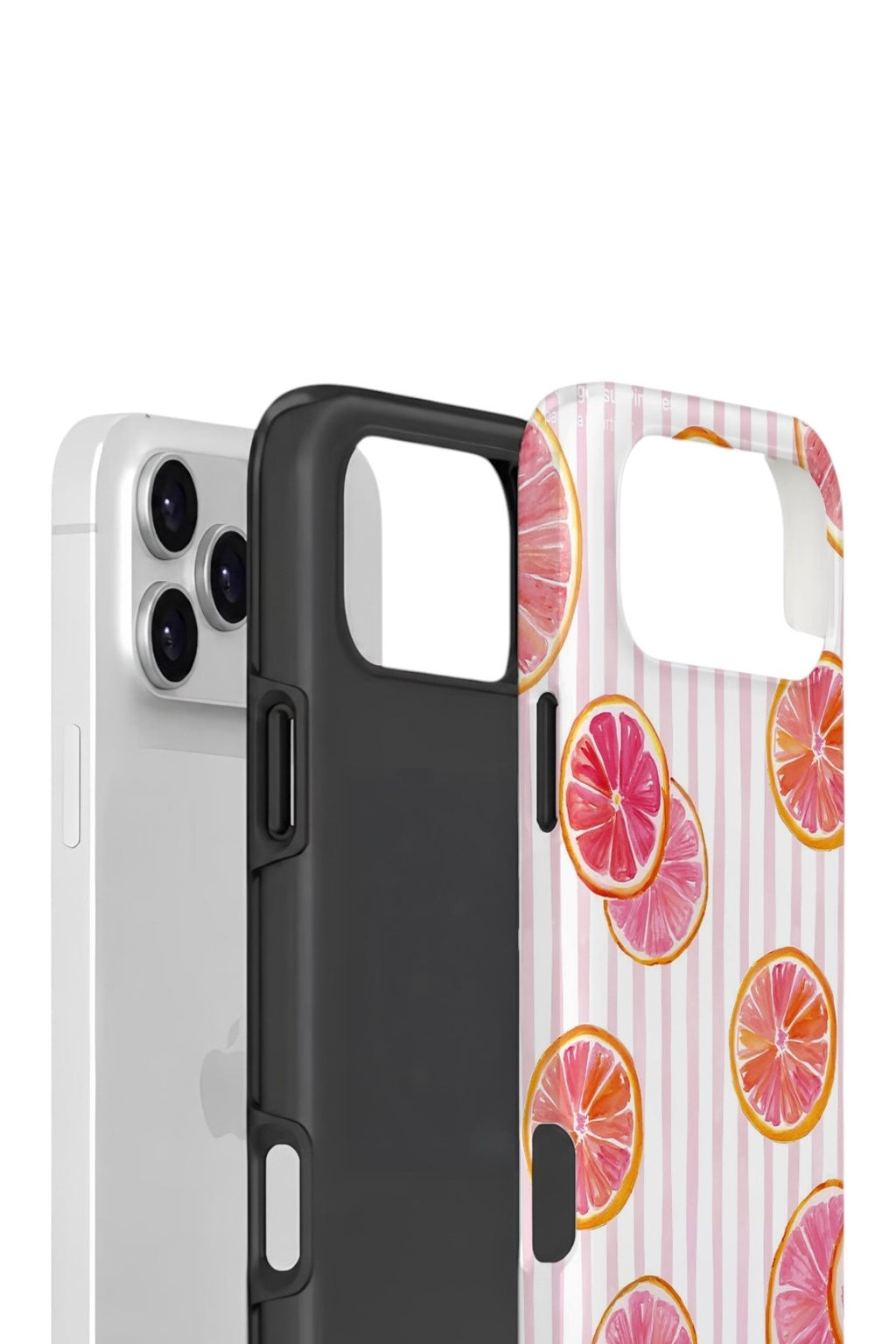 iPhone 17 Pro Max Vorian Çift Katmanlı Kılıf Pink Grapefruit Garden