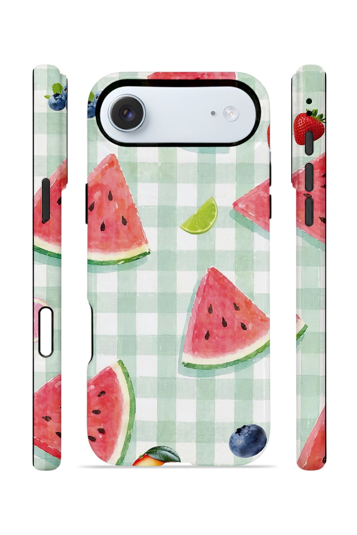 iPhone 17 Air Vorian Çift Katmanlı Kılıf Watermelon Picnic Gingham