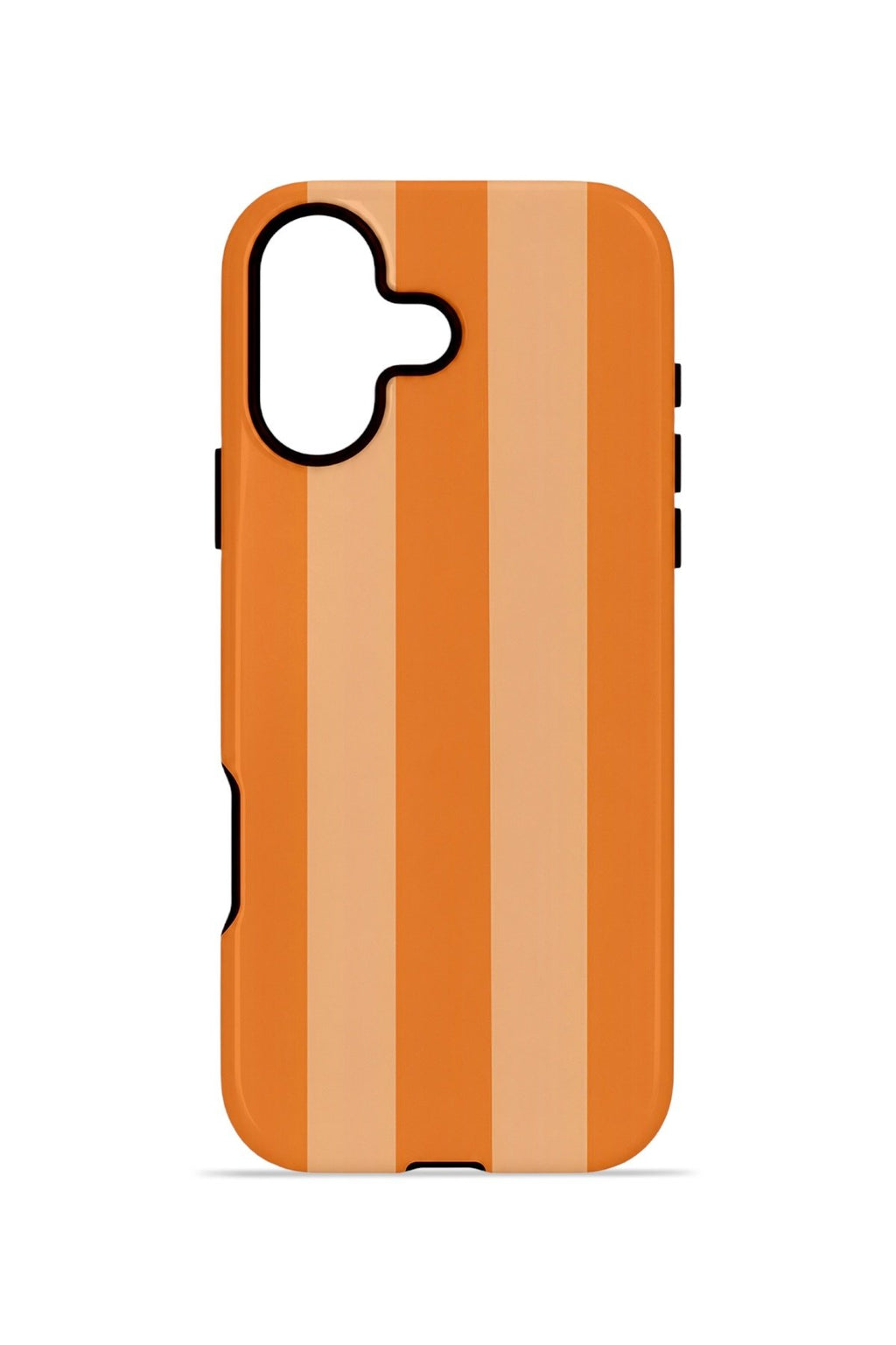iPhone 16 Vorian Çift Katmanlı Kılıf Orange Cream Stripe