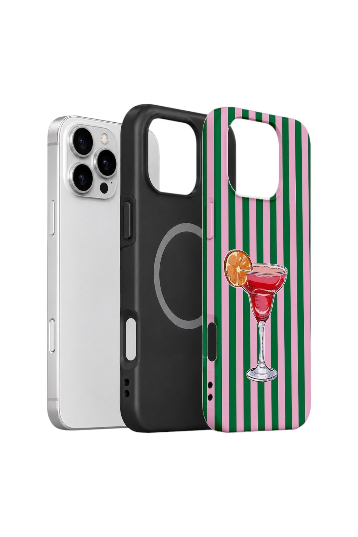 iPhone 16 Pro Vorian Çift Katmanlı MagSafe Kılıf Pink Citrus Cocktail