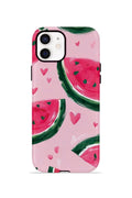 iPhone 11 Vorian Çift Katmanlı Kılıf Watermelon Hearts