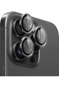 iPhone 16 Pro - Pro Max Metal Kamera Koruyucu Lens Siyah