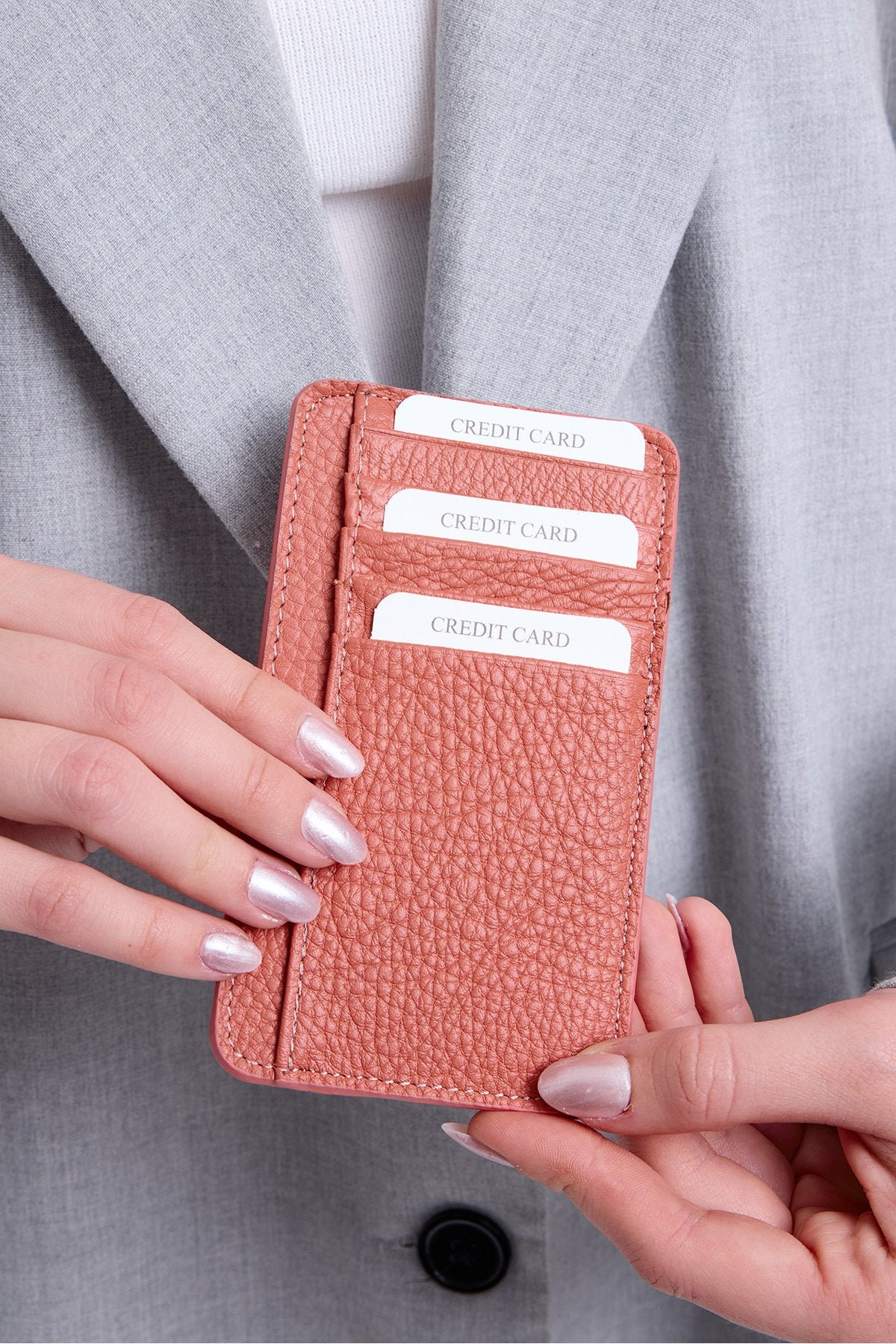 Hakiki Deri Unısex Kartlık Kiremit