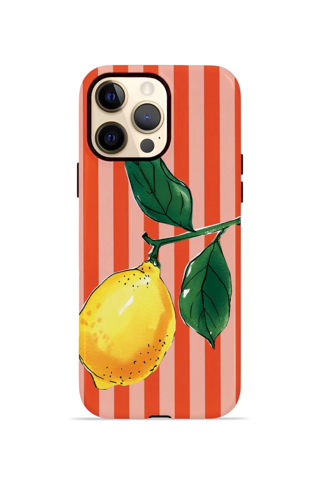 iPhone 12 Pro Vorian Çift Katmanlı Kılıf Sicilian Lemon Red Stripe
