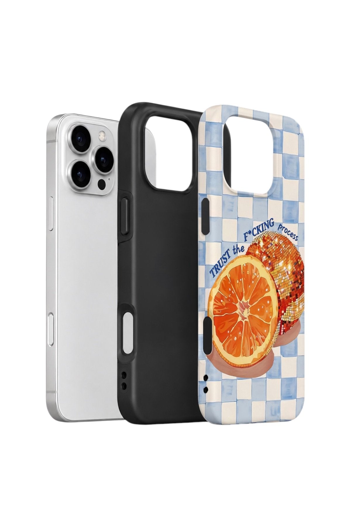 iPhone 16 Pro Max Vorian Çift Katmanlı Kılıf Orange Press Collage