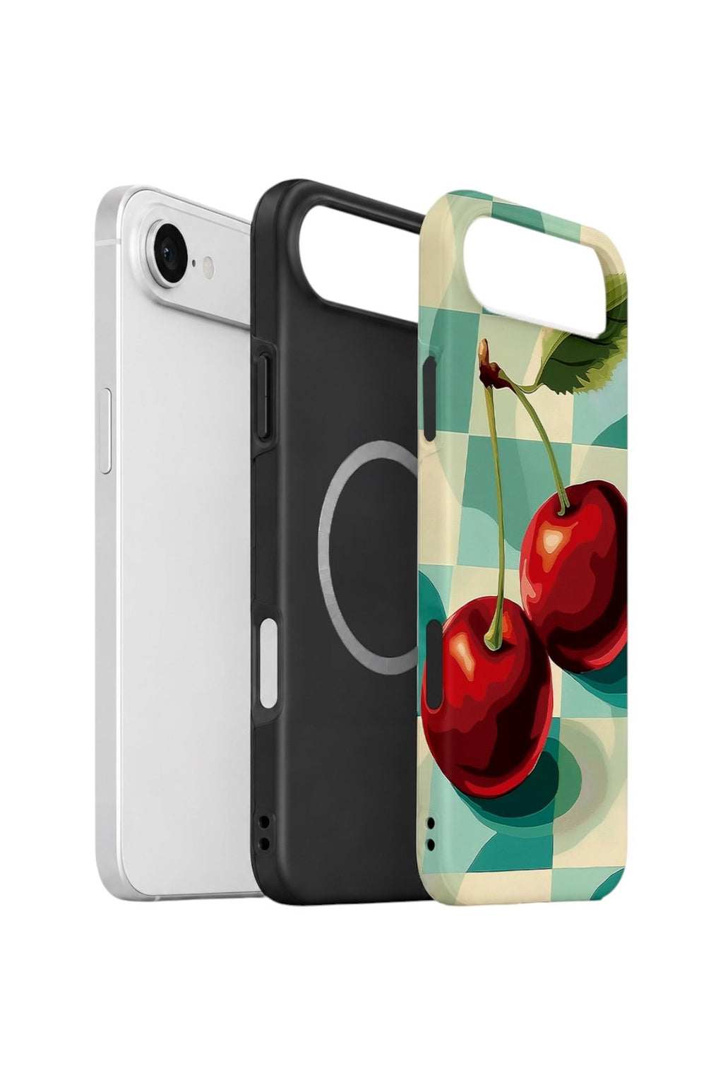 iPhone 17 Air Vorian Çift Katmanlı MagSafe Kılıf Retro Cherry Pop