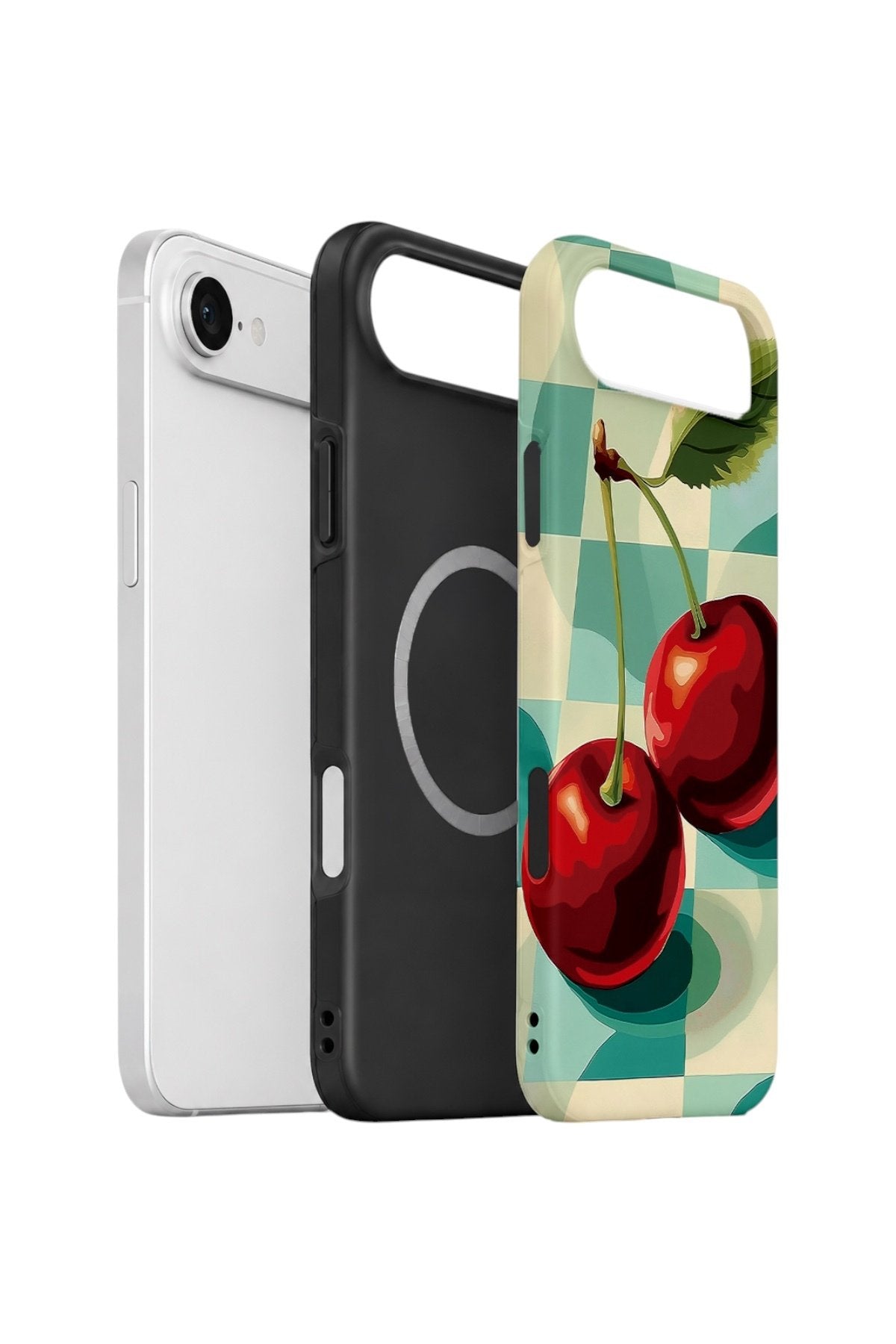 iPhone 17 Air Vorian Çift Katmanlı MagSafe Kılıf Retro Cherry Pop