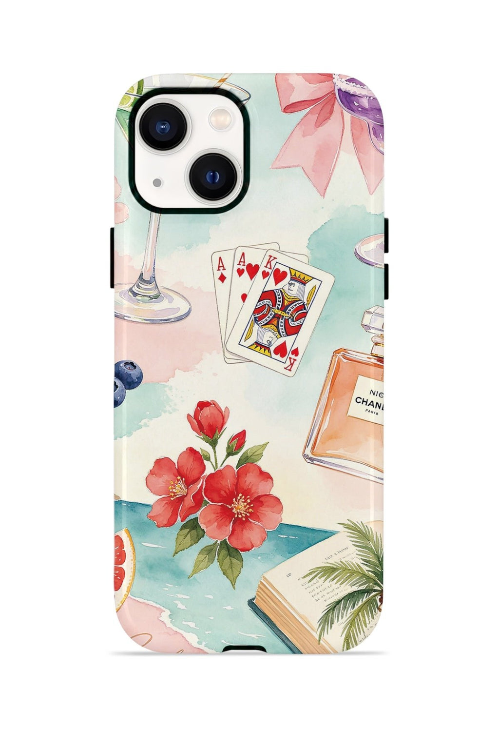 iPhone 13 Vorian Çift Katmanlı Kılıf Mediterranean Holiday Collage