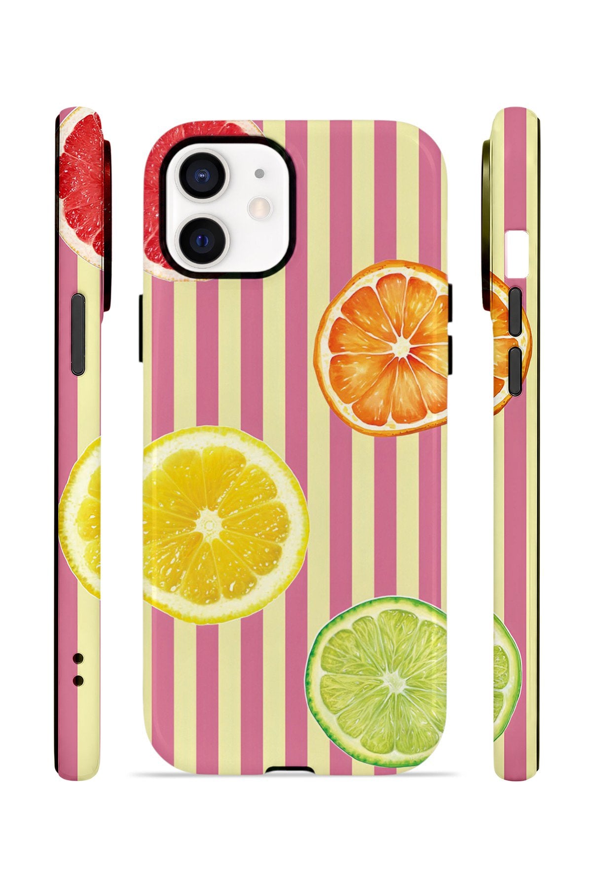 iPhone 11 Vorian Çift Katmanlı Kılıf Citrus Fiesta Stripe