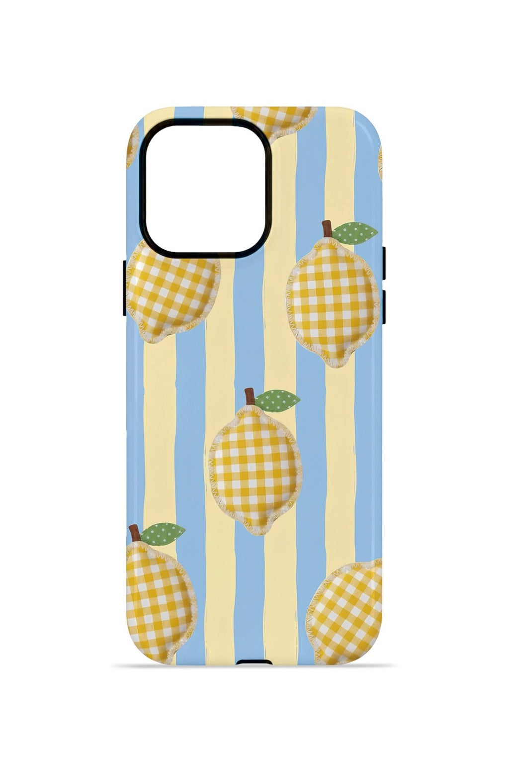 iPhone 12 Pro Vorian Çift Katmanlı MagSafe Kılıf Gingham Lemon Grove