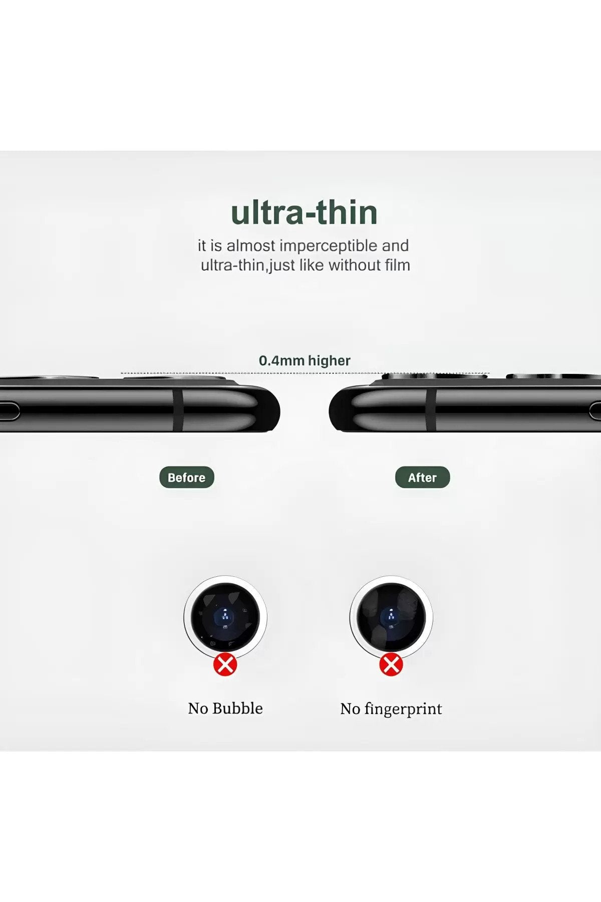 iPhone 16 Pro Max - Pro Metal Kamera Koruyucu Lens Gümüş