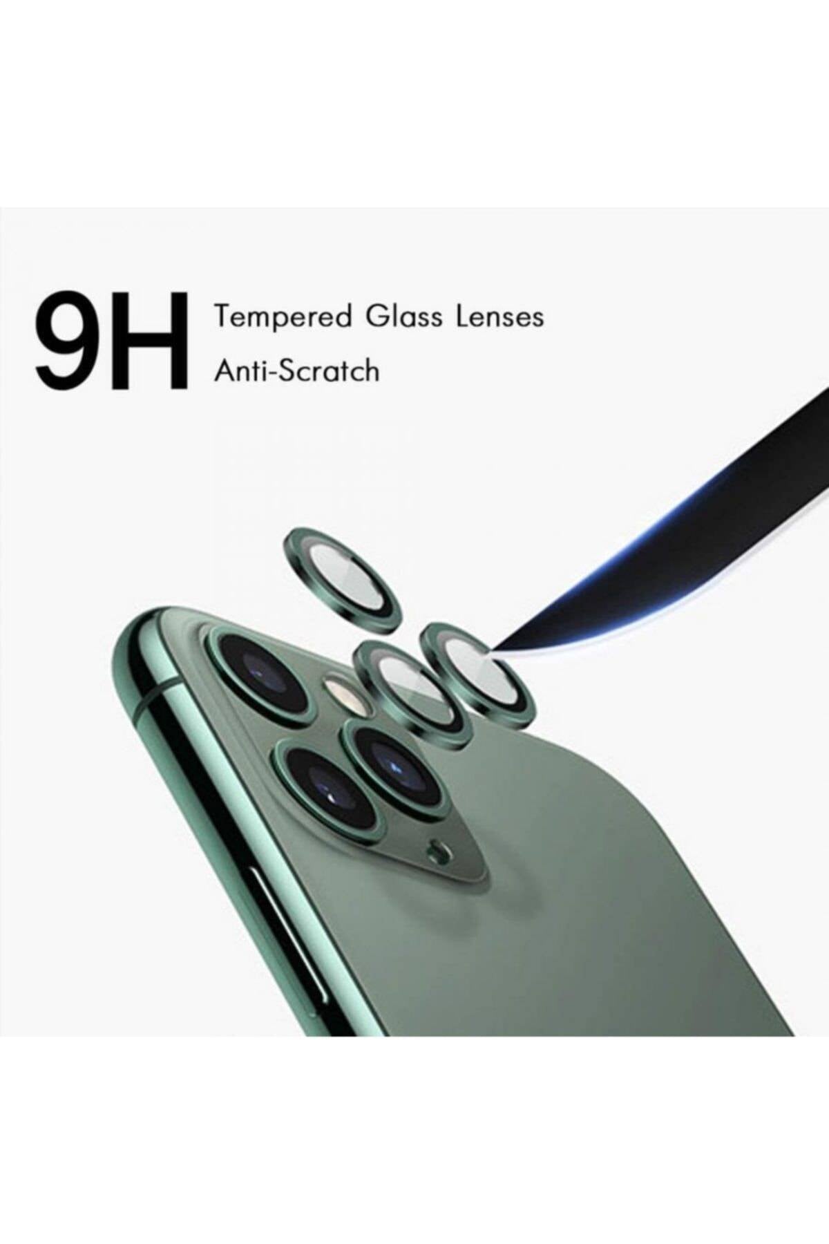 iPhone 11 Metal Kamera Koruyucu Lens Gold