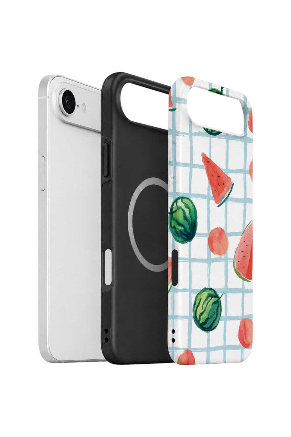 iPhone 17 Air Vorian Çift Katmanlı MagSafe Kılıf Watermelon Grid