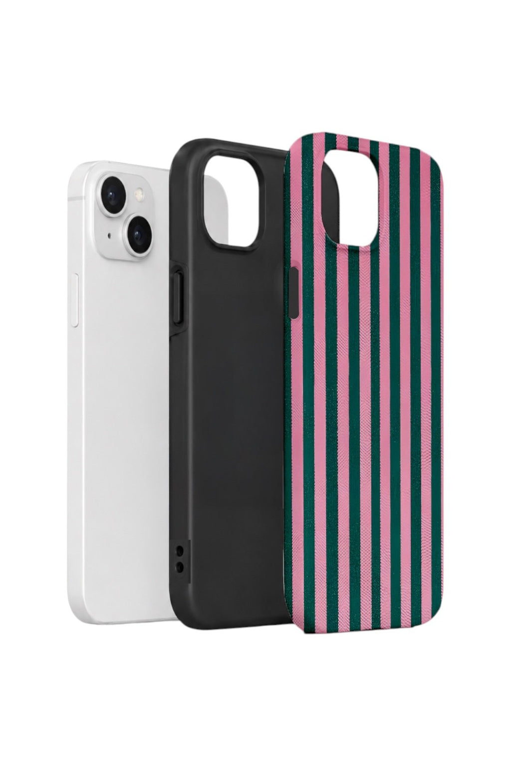 iPhone 13 Vorian Çift Katmanlı Kılıf Pink Navy Cabana