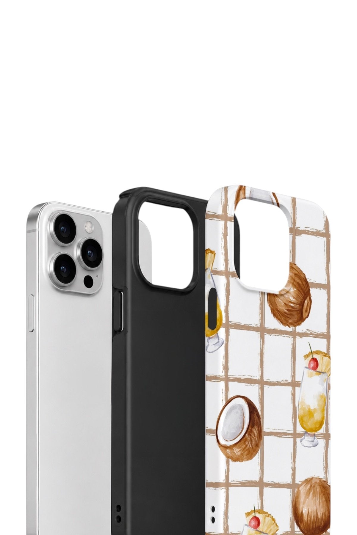 iPhone 15 Pro Max Vorian Çift Katmanlı Kılıf Coconut Cabana