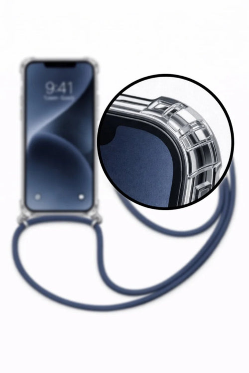 Apple Modelleri iPhone Askılı Tank Şeffaf Kılıf Lila