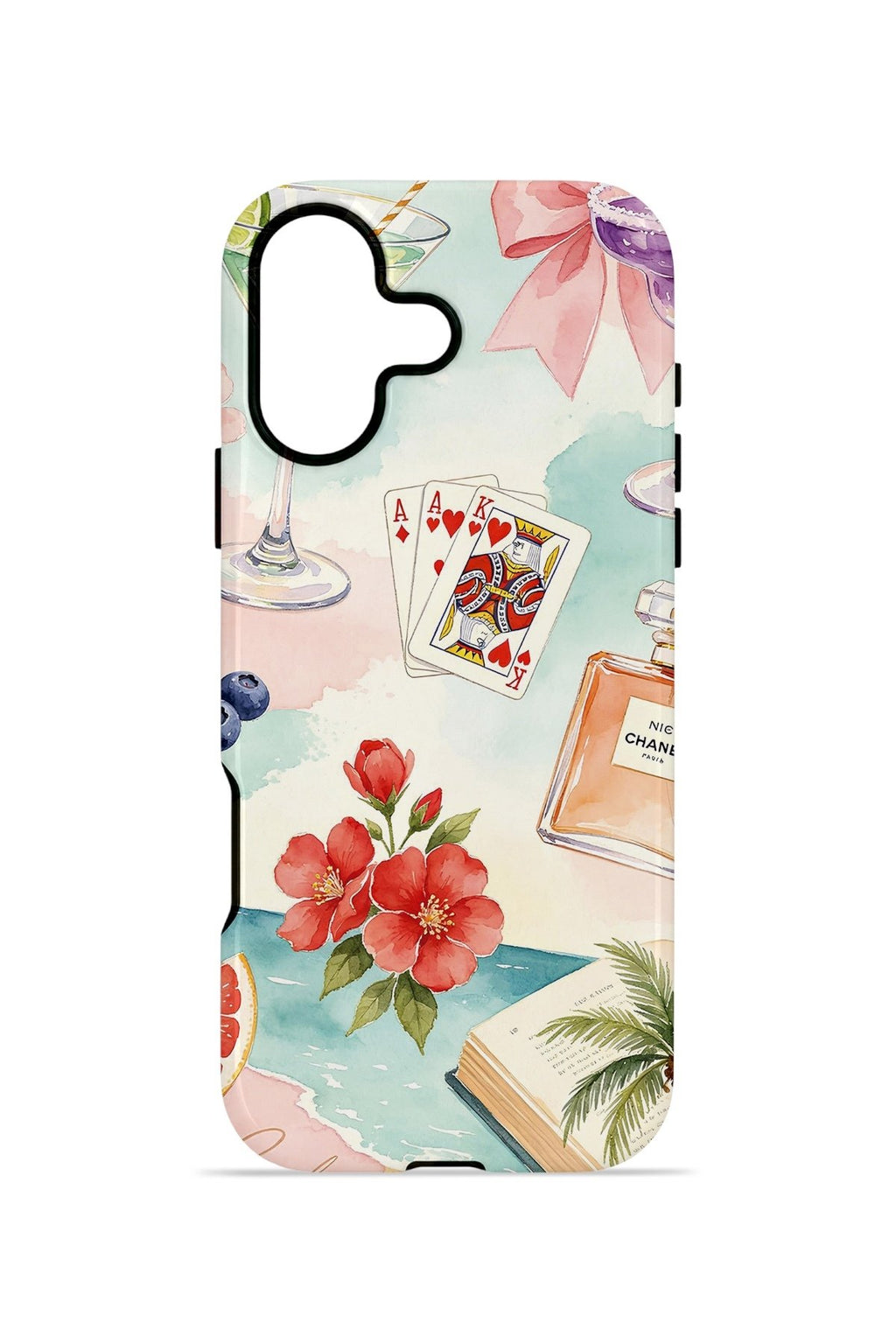 iPhone 16 Vorian Çift Katmanlı Kılıf Mediterranean Holiday Collage
