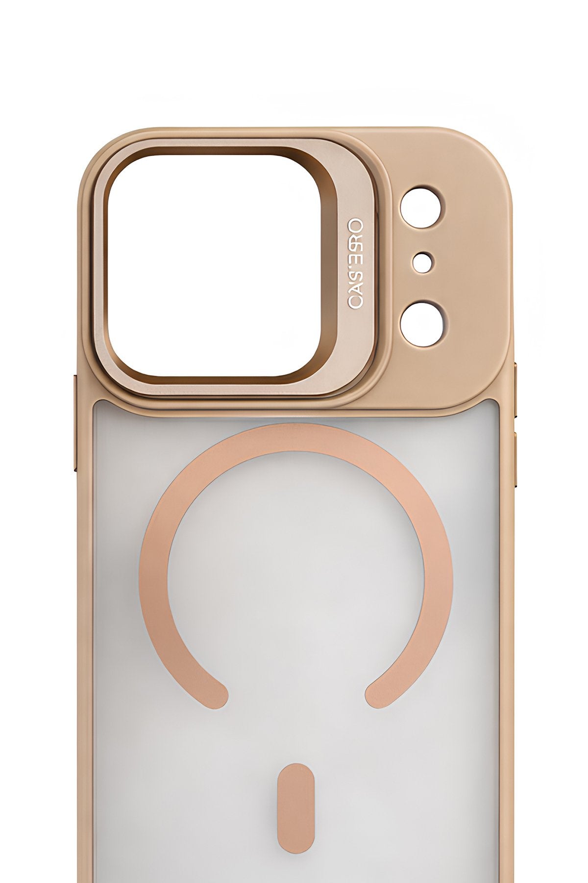 iPhone 17 Pro 6.3'' Cyrenn MagSafe Kılıf + Lens Koruyucu Kum Beji