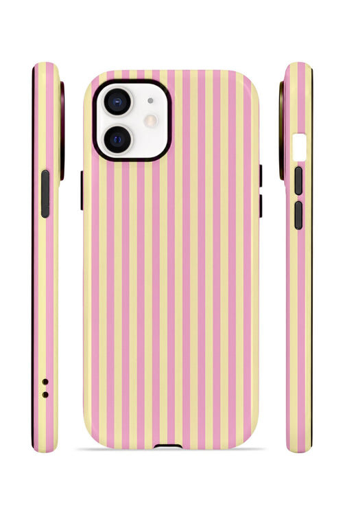iPhone 11 Vorian Çift Katmanlı Kılıf Lemon Candy Pinstripe