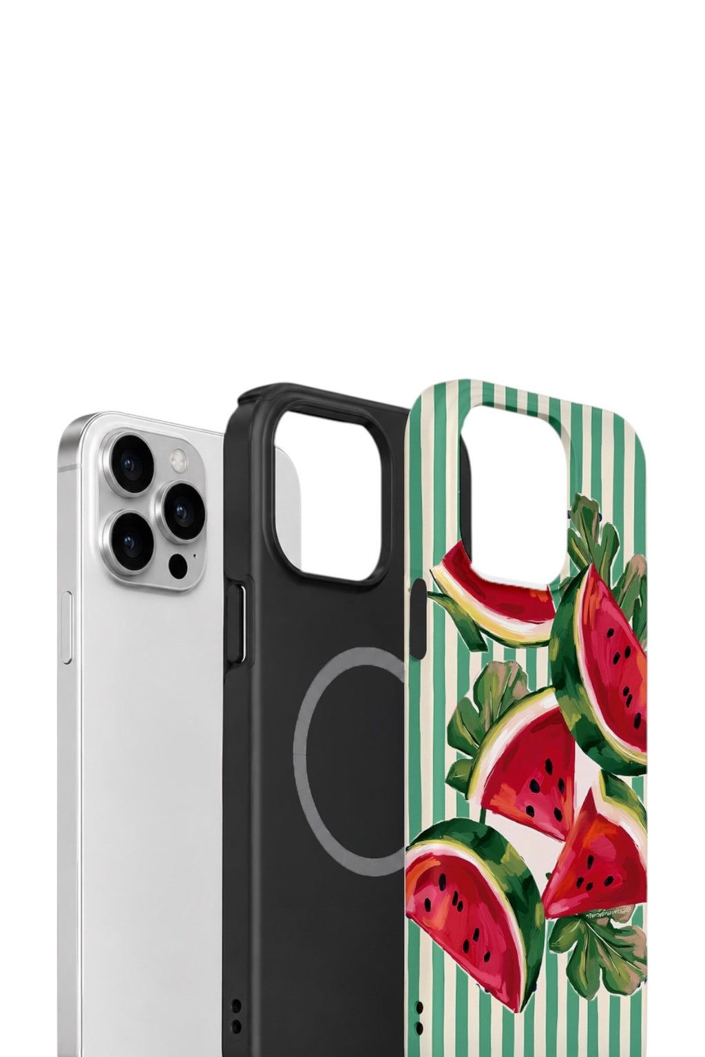 iPhone 15 Pro Vorian Çift Katmanlı MagSafe Kılıf Watermelon Cabana