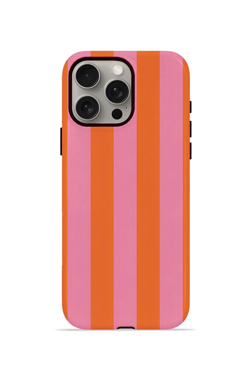 iPhone 15 Pro Max Vorian Çift Katmanlı MagSafe Kılıf Tangerine Rose Stripe
