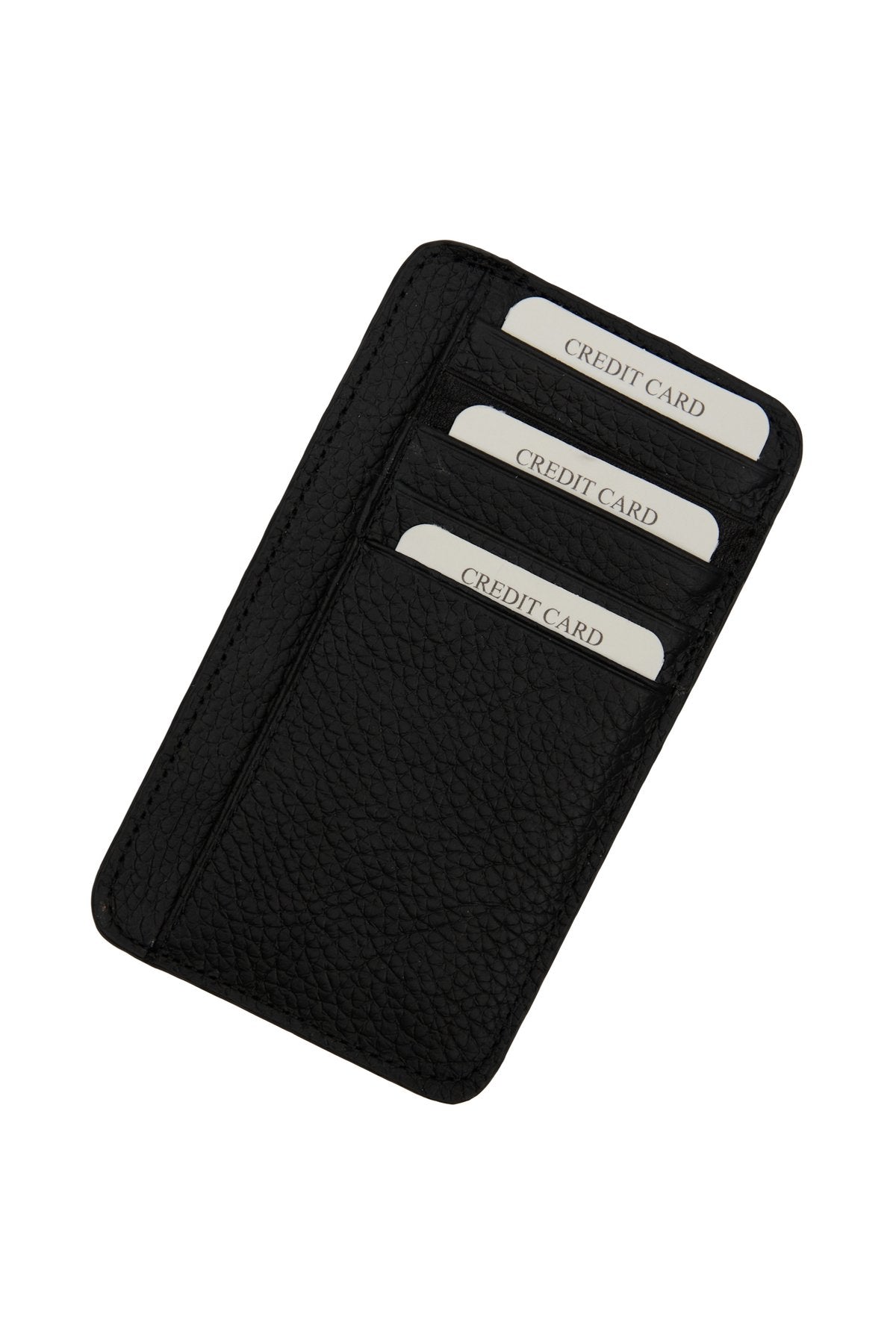 Hakiki Deri Unısex Kartlık Siyah