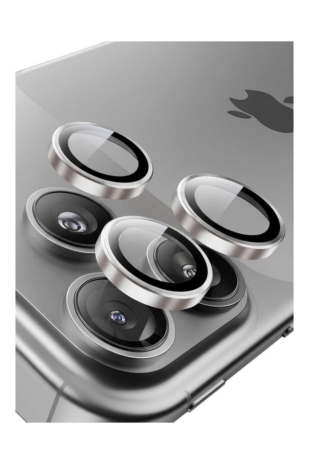 iPhone 17 Pro Max Metal Kamera Koruyucu Lens Gümüş