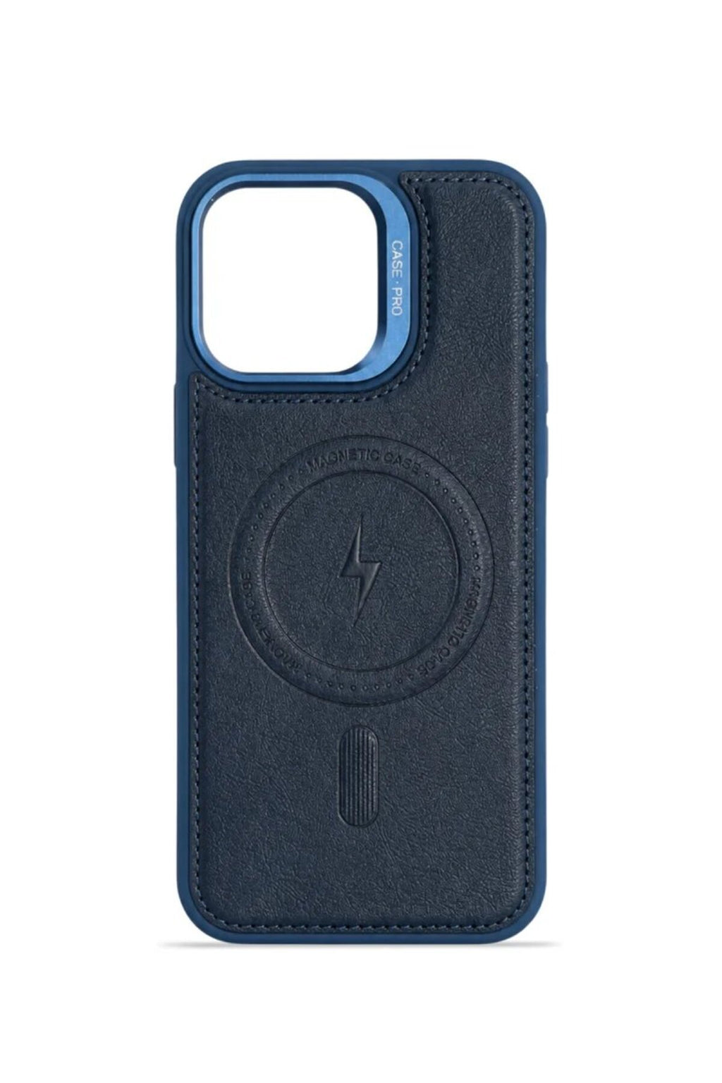 iPhone 14 Pro Max GripStand MagSafe Deri Kılıf Lacivert