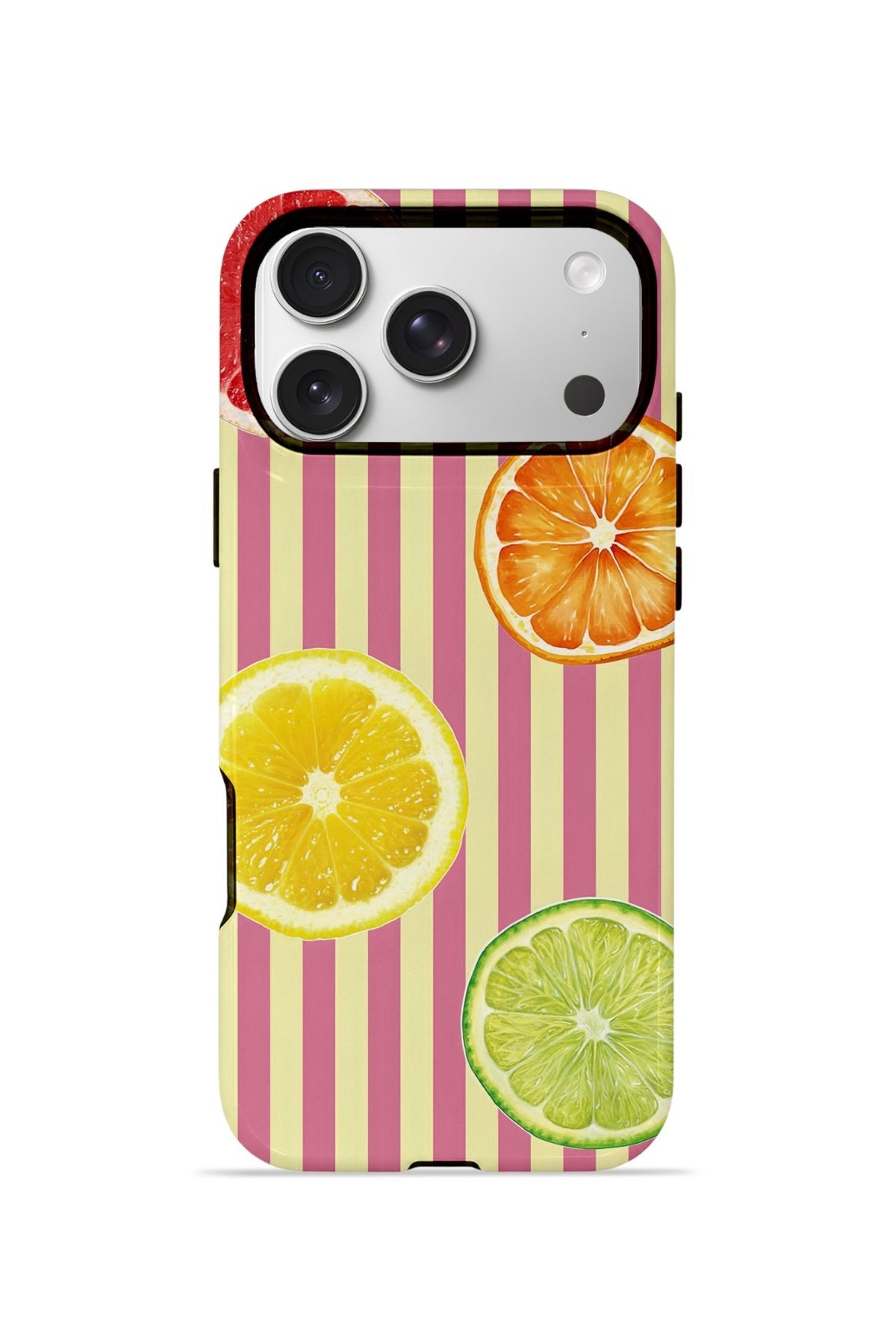 iPhone 17 Pro Vorian Çift Katmanlı MagSafe Kılıf Citrus Fiesta Stripe