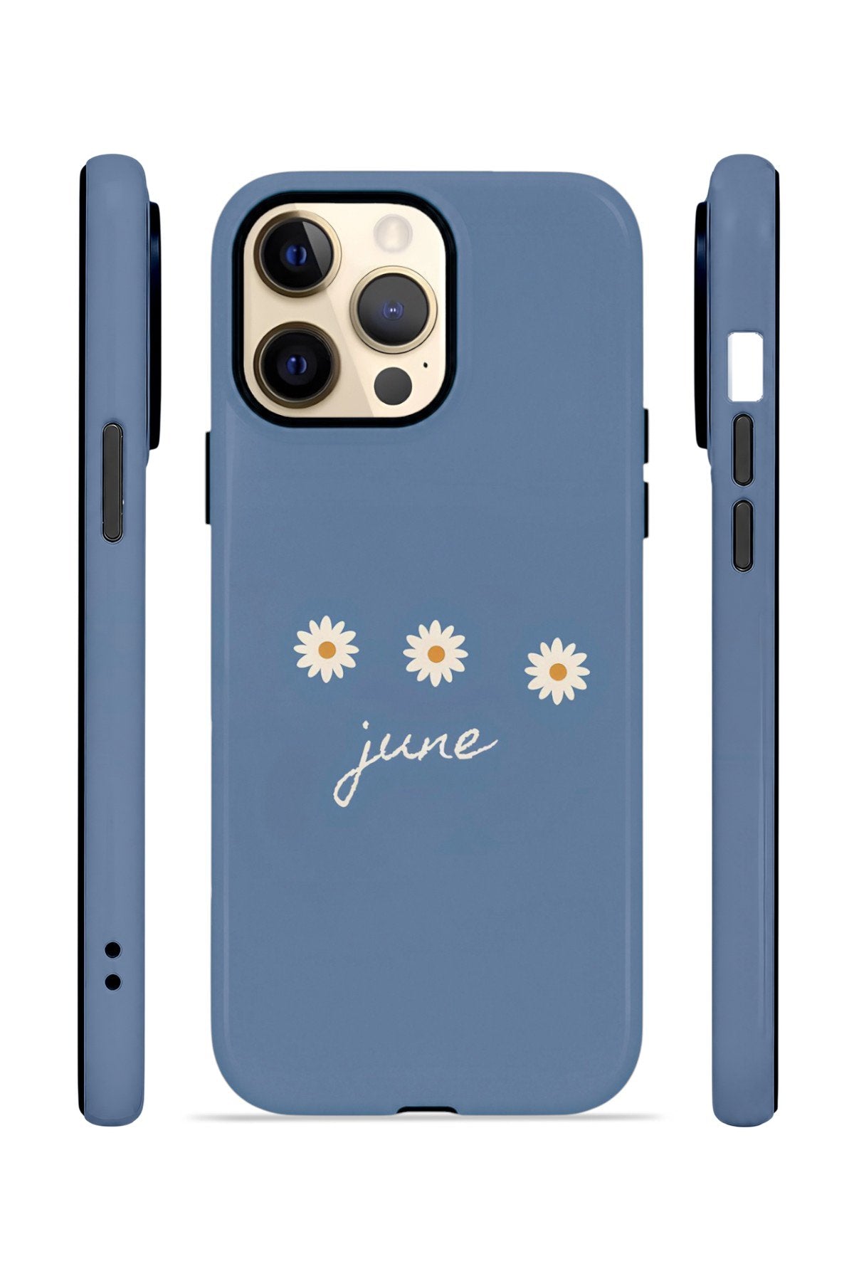 iPhone 13 Pro Max Vorian Çift Katmanlı Kılıf June Daisy Blue