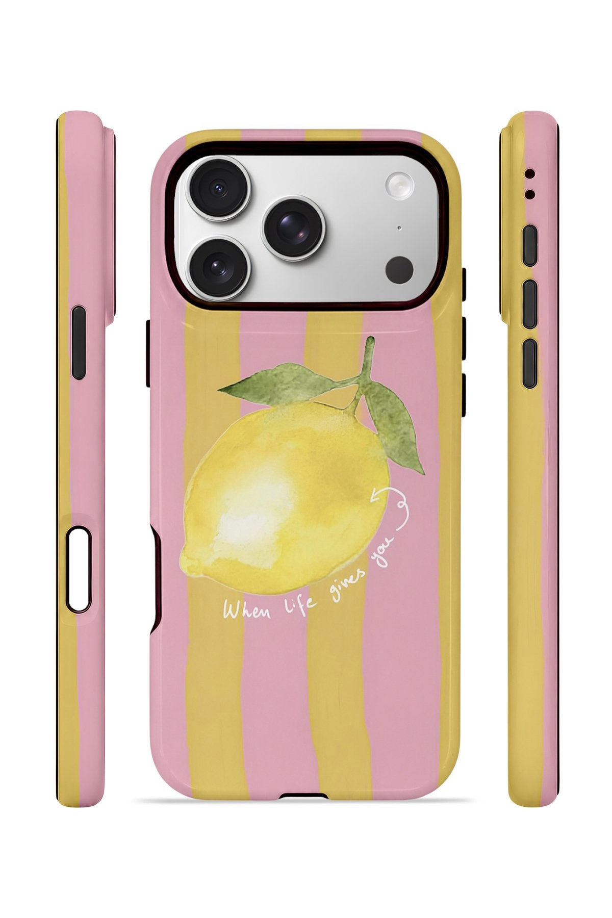 iPhone 17 Pro Max Vorian Çift Katmanlı Kılıf Pink Lemon Muse