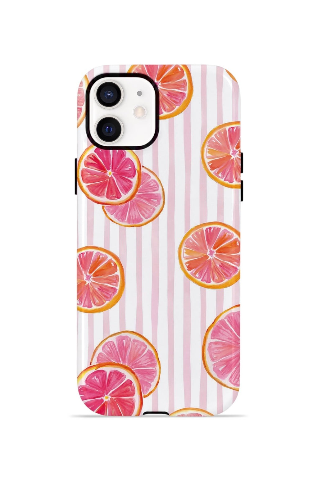 iPhone 12 Vorian Çift Katmanlı Kılıf Pink Grapefruit Garden