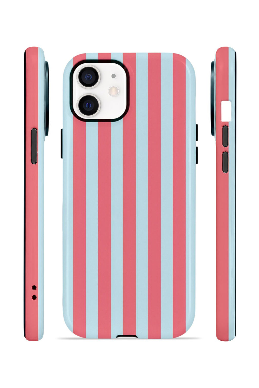 iPhone 12 Vorian Çift Katmanlı Kılıf Poolside Candy Stripe