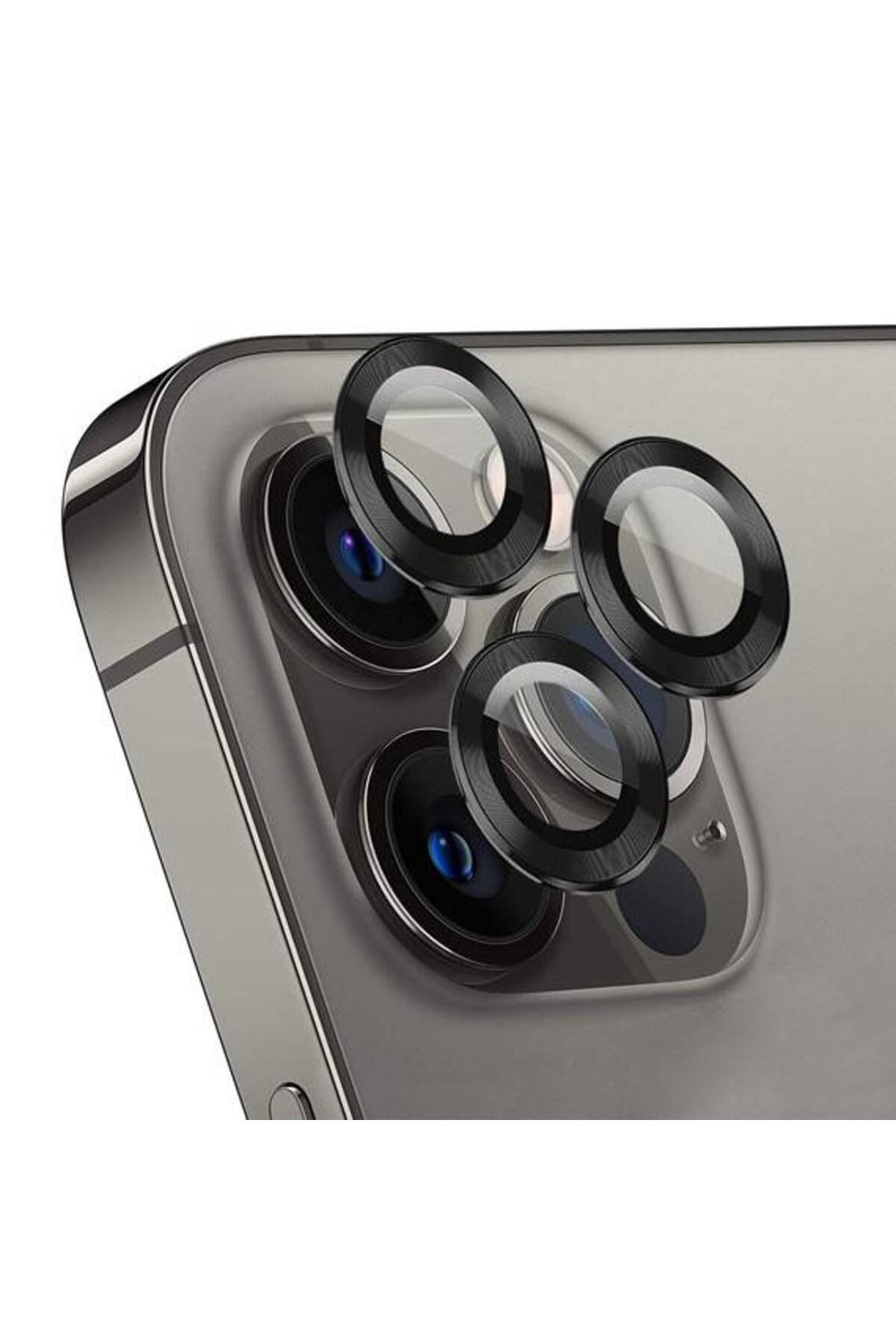 iPhone 14 Pro Max 6.7'' Metal Kamera Koruyucu Lens Siyah