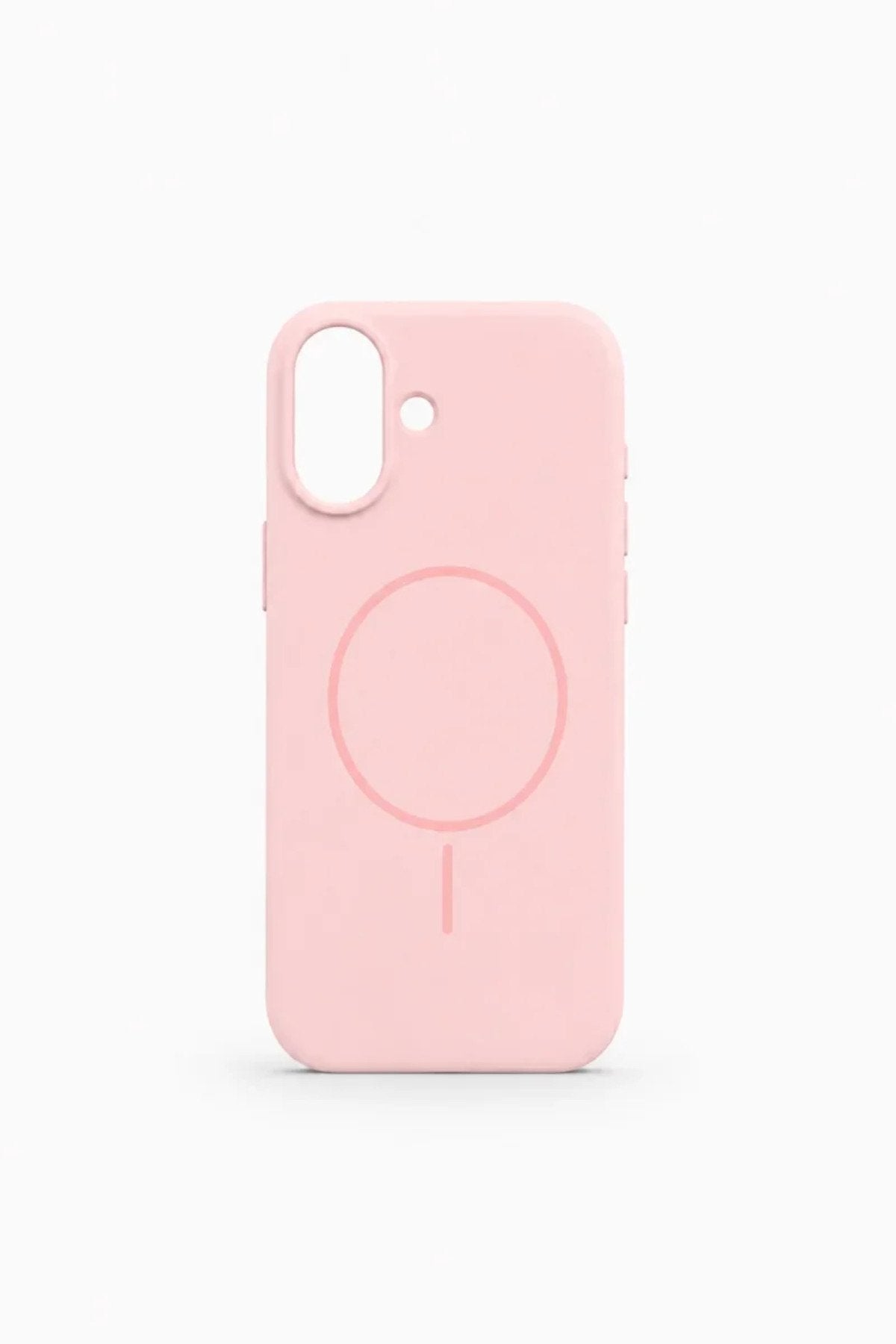 iPhone 17 Mag Core Akıllı MagSafe Animasyonlu Silikon Kılıf Açık Pembe