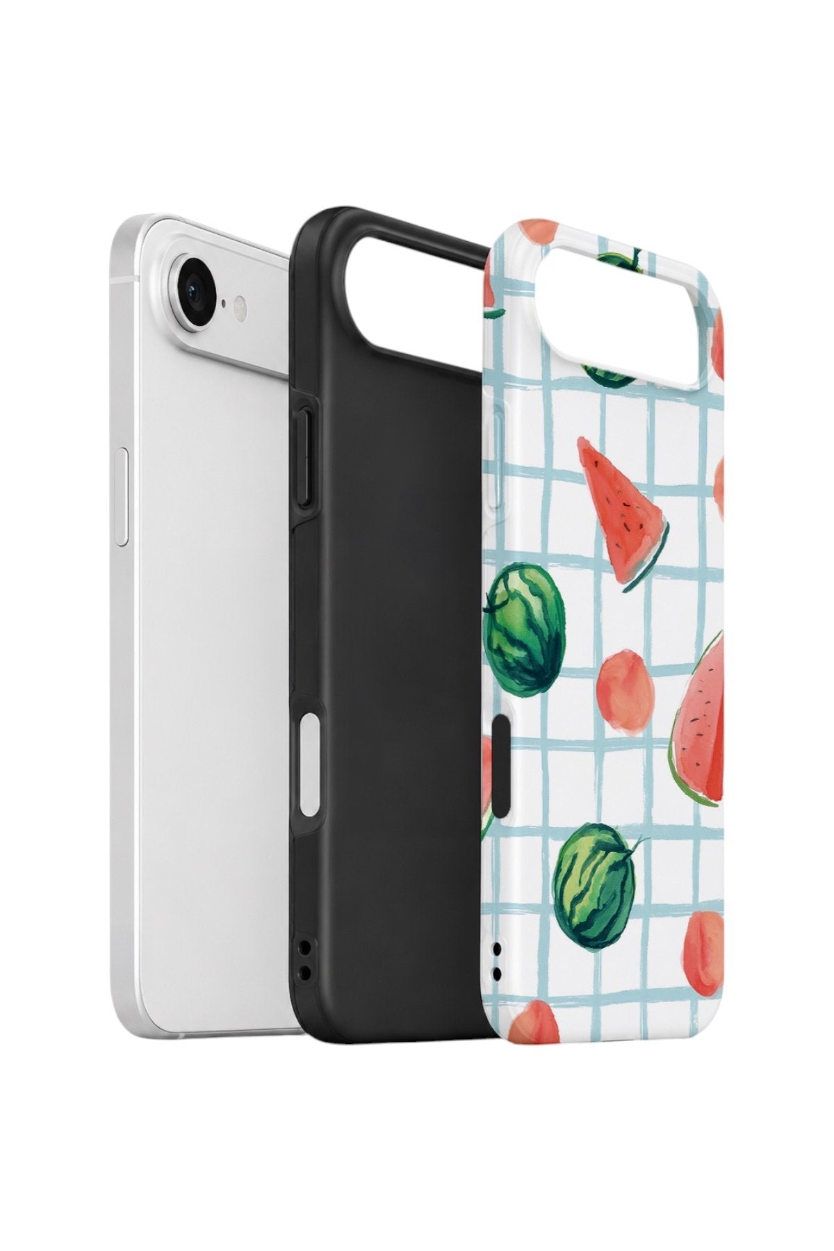 iPhone 17 Air Vorian Çift Katmanlı Kılıf Watermelon Grid